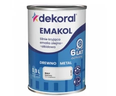 DEKORAL EMAKOL STRONG EMALIA OLEJNO-ALKIDOWA 0,9L RAL9003-HR MAT