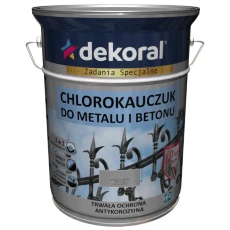 DEKORAL FARBA DO METALU I BETONU CHLOROKAUCZUK STRONG POPIELATY ŚREDNI 5L