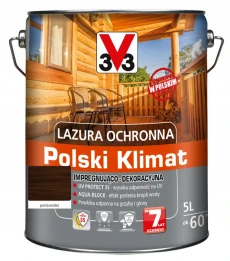 FARBA OCHRONNO IMPREGNUJĄCA DREWNO LAZURA PALISANDER  0,75L V33